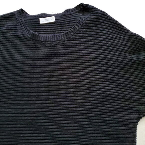 Slouchy Cotton & Cashmere Oversized Ribbed Heavy Knit Sweater L - Picture 8 of 16